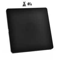 盖板 PIALT 86型北欧简约风格 哑光黑色墙壁开关面板拨杆 复古开关插座