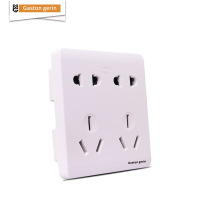 梅兰日兰86型暗装墙壁开关插座 10孔雅白10A二二三三插座