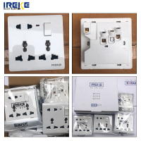 锐客一开八孔16A插座带开关86型家用暗装多孔二三三插座电源面板