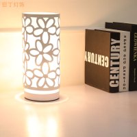 五叶花按钮开关暖光 卧室七彩浪漫床头灯简约小夜灯婚庆时尚创意温馨喂奶护眼遥控台灯