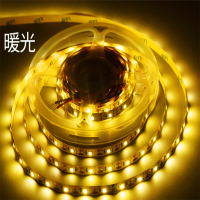5V2835-暖白 USB 1米装 其它 其它 led灯带防水usb充电宝自粘服装5V七彩RGB变色爆闪电视背景灯条