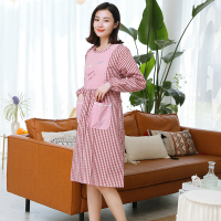 糖果粉色(单层不防水) 围裙家用厨房防水防油女士韩版时尚全身罩衣大人日系长袖衣服做饭