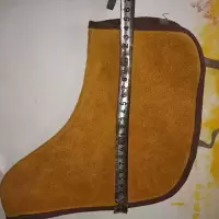 牛皮护脚一双 电焊工防烫牛皮围裙焊工焊接隔热耐磨劳保防护烧焊工作耐高温防火
