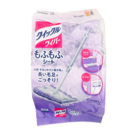 花王静电毛绒吸尘巾（紫色）3枚 日本花王静电除尘纸拖把干巾一次性拖地懒人拖把吸尘纸