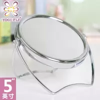 [5英寸双脚]常规不刻字 YOGI-FLY/亚格菲双面台式化妆镜高清学生公主镜子欧式便携梳妆镜