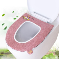 提盖器 粘扣.粉飞船 马桶垫坐垫冬季拉链带提盖器家用带提手可爱防水马桶圈家用坐便套