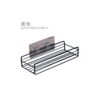 黑色 1层 铁艺浴室置物架沐浴露架子 卫生间厕所免打孔洗漱挂篮壁挂收纳架