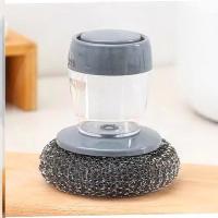 加液钢丝球刷 自动加液钢丝球洗锅刷刷锅神器洗锅刷子短柄清洁刷厨房用刷洗碗刷