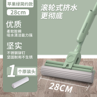 苹果绿[1头 28CM] 海绵拖把家用一拖净免手洗大号胶棉拖地神器懒人拖布挤水干湿两用