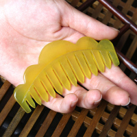 玉梳子 天然玉石梳 养生按摩美容梳 手工梳 刮痧梳 防静电