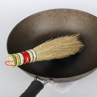 自然色1个 图案随机发 家用刷锅炊帚手工高粱苗锅刷厨房案板刷子天然洗锅神器铁锅不粘锅