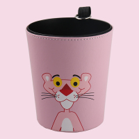 粉红豹垃圾桶 车载垃圾桶汽车内用多功能置物车挂式女前排创意时尚垃圾袋收纳