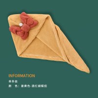 蝴蝶结姜黄色 干发帽超强吸水干发帽女速干浴帽长发擦头毛巾干发巾洗包头巾