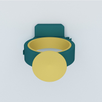 简约款蓝黄色 吹风机架子免打孔浴室壁挂家用卫生间置物架风筒架收纳电吹风挂架