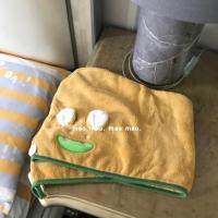 可爱干发帽 黄色 卡通可爱创意动漫干发毛巾少女心家用吸水柔软珊瑚绒干发帽包头巾