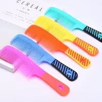 2支装【颜色随机】 防静电家用梳子女便携塑料梳子卷发梳子可爱学生韩版大齿宽齿梳子