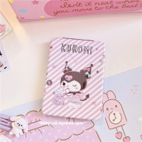 库洛米方形翻面镜 卡通随身便携双面PU小镜子学生补妆化妆镜玉桂狗库洛米手拿方镜