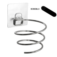 电吹风架 电吹风机置物架不锈钢浴室壁挂式收纳架卫生间免打孔放吹风筒架子