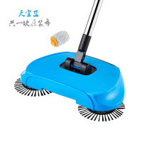 天空蓝[原装一块布] 机自动吸尘器魔法式手推家用扫地扫帚一体桶扫把簸箕套装垃圾拖斗