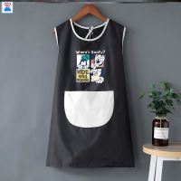 [春夏无袖款]坎肩防水黑灰-O60 画画围裙女美术生专用衣服防脏罩衣绘画学生大人油画水粉画工作服