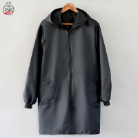 薄款黑色-【均码】推荐110-150斤 时尚款防水厨房卫衣工作服家用围裙情侣款女式。男式围兜家务欧式