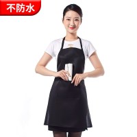 包条款黑色 围裙韩版时尚厨房防水工作服餐厅服务员广告围裙定制印字营销围裙