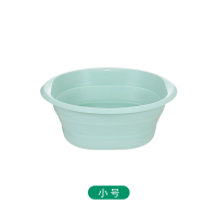 小号橄榄绿 日本可折叠洗脸盆便携式旅行洗衣盆家用洗菜宿舍悬挂折叠洗漱脸盆