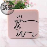 卡其色 相机猫 随身携带女镜致办k公室kr化妆精桌面便携小镜子双面折叠一面放大