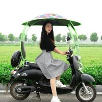 花叶子 9代一键安装电动车圆顶龟壳折叠雨棚蓬广告遮阳蓬电动车棚简易装