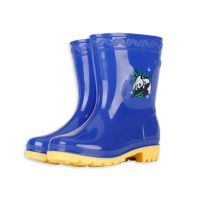 蓝色 24码15cm底标26 儿童雨鞋乐趣童年环保PVC防水无异味儿童时尚雨靴防滑底童鞋