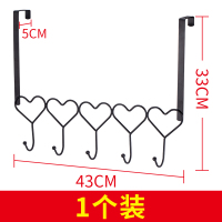 1个装 免打孔门后挂钩挂衣架卧室门背式挂钩衣帽架卫生间门上挂架毛巾架