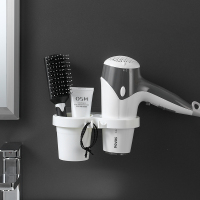 免打孔吹风机架卫生间置物架壁挂式电吹风挂架浴室收纳架风筒架子