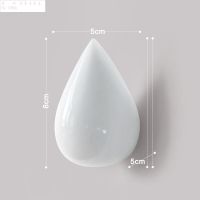 水滴白色小号 3个起拍 装饰挂钩个性墙饰玄关挂衣钩创意单钩打孔衣帽钩壁饰水滴墙上壁。