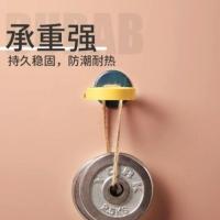 [简易款-小号]1个装-北欧蓝 支架洗漱台厕所杂物架子收纳筒吹风机架大号吸盘置物架塑料电吹风