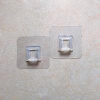 透明2片装 免打孔无痕挂钩贴片透明篮子粘贴片香皂盒卡座置物架挂钩粘钩透明