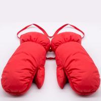 红色 M 羽绒手套女冬加厚滑雪手套男冬季女加厚挂脖登山户外骑车防水防寒