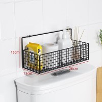 黑色 挂在客厅墙上放东西的架子卫生间浴室马桶上置物架厕所洗手间免打