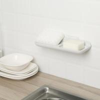 寻梦生活式双层沥水香皂盒卫生间免打孔肥皂盒架吸盘壁挂浴室皂托