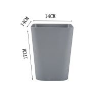 3升灰色（桌面款） 北欧简约垃圾桶家用客厅大容量 ins风垃圾筒卫生间正方形纸巾纸篓