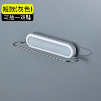 简约灰 短款[优选不锈钢 可折叠省空间] 免打孔浴室拖鞋架卫生间墙壁挂挂式置物架厕所可折叠鞋子收纳神器