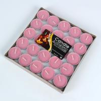 圆形粉红色蜡烛50个 罗兰鲜花包装材料 气氛场景现场布置蜡烛情人节表白蜡烛花店用品