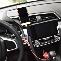 飞毛腿车充 白钻 车载充电器一拖三快充可爱卡通汽车点烟器电源USB多功能数据线