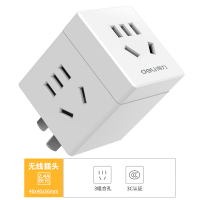 白色3位插[无线经济款] 得力插座usb插座充电魔方插排插线板接线板多功能家用电源转换器