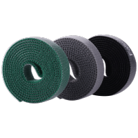 绿灰黑 1米-三个装 日韩背对背魔术贴扎带粘扣带自粘网线电线理线带束线捆数据线绑带