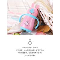 粉色 班尼兔儿童保温杯带吸管水杯婴儿宝宝防摔手柄幼儿园小学生水壶