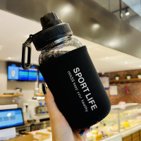 sportlife玻璃杯700ml茶漏 +杯套 大容量玻璃杯1000ml水杯便携创意茶水分离泡茶杯男简约吸管杯子