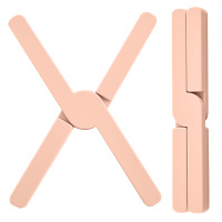 粉色 厨房创意隔热垫 j硅胶x形折叠餐垫 加厚形硅胶锅垫杯垫 厨房小工