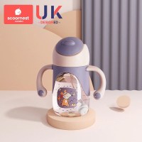 索诺紫240ml(吸嘴盖)ppsu材质 科巢PPSU婴儿童吸管式学饮杯鸭嘴杯喝水杯子两用带手柄奶瓶大宝宝