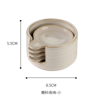 收纳佐料碟 [ 4个装 ]小号 日式蘸料碟陶瓷创意沙拉酱油醋咸菜碟小号手拿小吃碟家用调料味碟