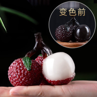 荔枝变色茶宠 汉唐变色荔枝茶宠摆件可养精品创意个性浇水茶道茶具茶盘配件宠物